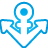 Anchor blue icon