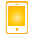 Mobile yellow icon
