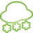 Weather Snow green icon