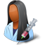 Immunologist Female Dark icon