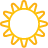 Weather Sun yellow icon