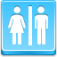Restrooms Blue Icon