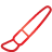 Brush red icon