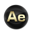 Aftereffects Black and Gold Icon