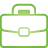 Briefcase green icon