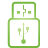 Usb Stick green icon
