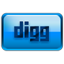 Digg blue rectangle icon