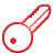 Key red icon