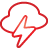 Weather Thunder red icon