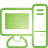 Computer green icon