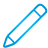 Pencil blue icon