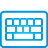 Keyboard blue icon