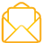 Mail Open yellow icon