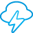 Weather Thunder blue icon