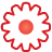 Gear red icon