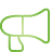 Megaphone green icon