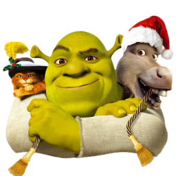 Shrek and Donkey and Puss