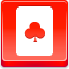 Clubs Card Red Icon